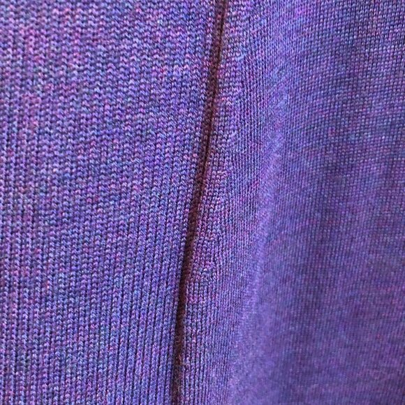 Max Studio Open Front Xtra Fine Merino Wool Cardigan Sweater Heather Purple Sz S - Picture 5 of 11